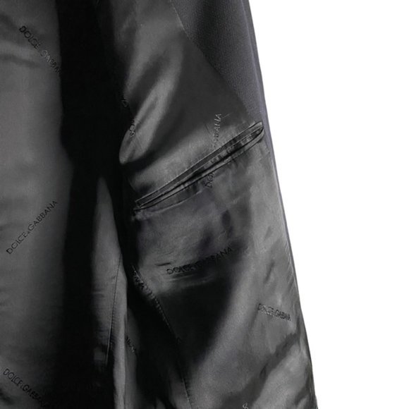 Dolce & Gabbana Men's Black Virgin Wool Single Breasted Notch Lapel Blazer - Picture 8 of 12